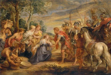 Mötet mellan David och Abigail, ca. 1630.