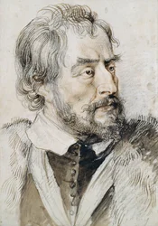 Thomas Howard (1585-1646) 2nd Earl of Arundel (penna, penna och bläck och tvätt på papper)
