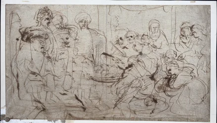 Tomyris med Cyrus huvud (verso)