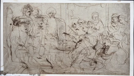 Tomyris med Cyrus huvud, ca. 1637-1638.