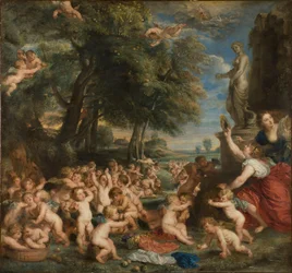 Dyrkan av Venus, ca 1635 (olja på duk)
