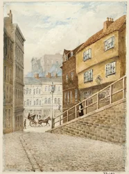 Akenside Hill (penna och akvarell på papper ombord)