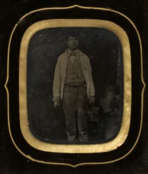Man med hink och pensel, sent 1850-60-tal.