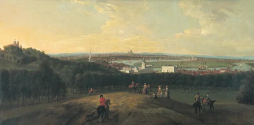 London från Greenwich Park, 1718.