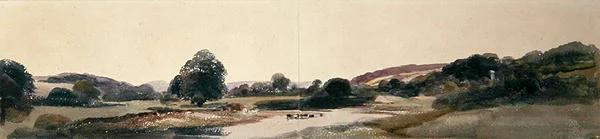 A River Valley (akvarell på papper)