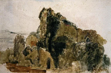 A Ruined Abbey (akvarell på papper)