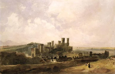 Caernarvon Castle (akvarell på papper)