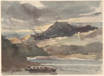 Studie till "Färjan" - Snowdon från Llyn Padran, norra Wales