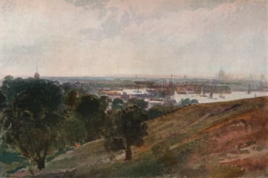 Themsen från Greenwich Hill, c1820
