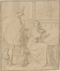 Sju teckningar för Nibelungarna: 3. Hagens svek. 1812-17