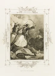 Christos Anagnostaras från albumet med grekisk hjältemod, ca 1835