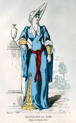 Dam på herrgården under Karl VIII av Frankrikes tid, 1498 1882-1884.