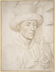 Falkaren, ca 1445-50 (silverpenna med brunt bläck på papper)