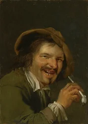 Lukt: En skrattande man som röker en pipa. Från serien Personifications of the Five Senses, c.1635-66 (olja på trä)