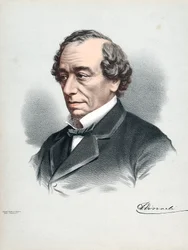 Benjamin Disraeli, 1:e earl av Beaconsfield 1804-1881, brittisk konservativ statsman, c1880