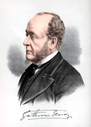 Gathorne Hardy, 1:e earl av Cranbrook, brittisk konservativ politiker, c1890.