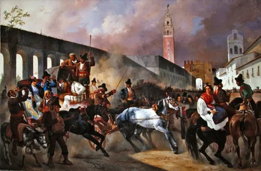 En bröllopsprocession i Sevilla