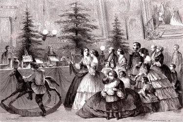 Jul i Sankt Petersburg, Ryssland. 1861 (gravyr)