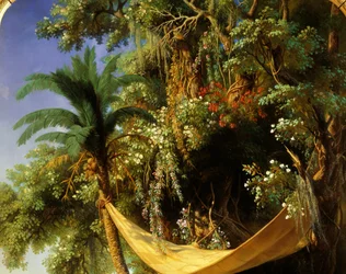 Den första mässan i Amerika (1400-talet) Mässa på Kuba 1494 2:a resan från Columbus till Havanna). Detalj. Målning av Blanchard Pharamond (1805-1873)