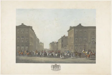 Musikkår vid Vilhelm I:s installation i Bryssel den 21 september 1815 Tolv planscher över Vilhelm I:s ankomst och installation i Bryssel samt slagen vid Quatre-Bras och Waterloo 1815 (serietitel)