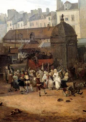 Belöningar gavs av staden Paris aux Halles den 21/01/1782 med anledning av födelsen av Dauphin Louis Joseph av Frankrike