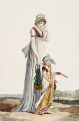 Ung mor och barn, 1800