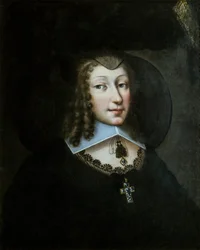 Christine Marie av Frankrike 1606-1663, hertiginna av Savojen i änkekläder, 1638-1640.