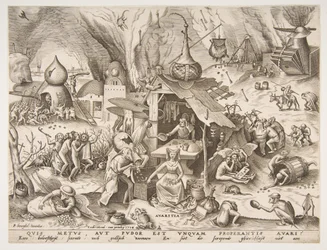 Avarice Avaritia från serien The Seven Deadly Sins, 1558.
