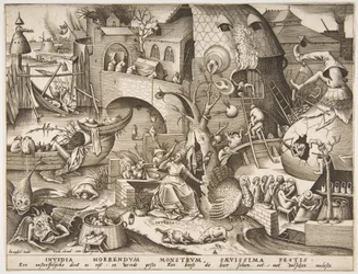 Envy Invidia från The Seven Deadly Sins, 1558.