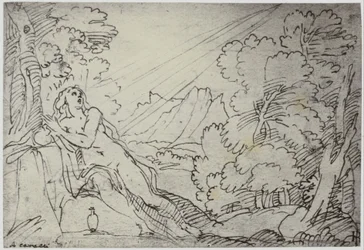 Correggio, en ängel som bär en själ till paradiset