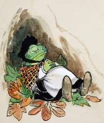 Toad of Toad Hall (gouache på papper)