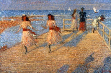 Springande flickor, Walberswick-piren, 1888-1894
