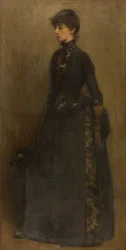 Lady in Grey: Mrs Montgomery (olie på lærred) swed