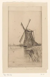 Kvarn i landskap Mon Moulin (originaltitel)