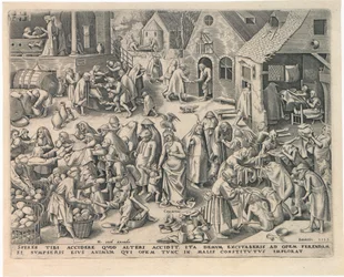 Caritas Charity från De sju dygderna, 1559.