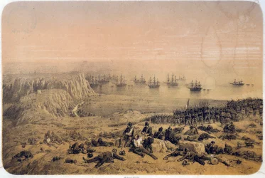 Krimkriget (1853-1856): Slaget vid Alma den 09/20/1854. Illustration