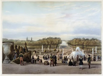 Versailles: den gröna mattan - i ""Paris och dess omgivningar"" av Jacottet & Benoist