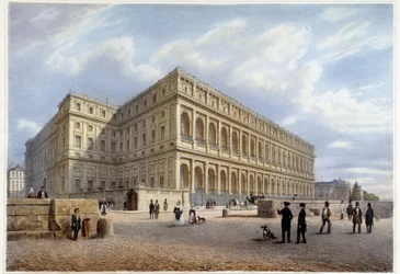 Utsikt över Orçay Palace (eller Orsay?) - i "" Promenade dans Paris et ses environs", designad av Jacottet och Benoist, ca. 1840