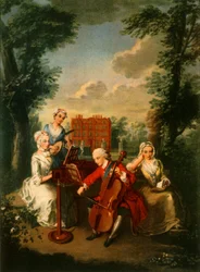 Prins Frederick Louis, Prince of Wales, spelade cello på Kew Palace, c1733-1750, 1942.