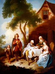 The Visit of the Minstrel (olja på duk)