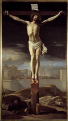 Kristus på korset. Målning av Philippe De Champaigne (1602-1674) Ec. Flam.