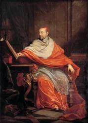 Hellängdsporträtt av kardinal Pierre de Berulle (1575-1629) Målning av Philippe de Champaigne (1602-1674) 1600-talets Paris, Eglise saint Sulpice - Hellängdsporträtt av kardinal Pierre de Berulle (1575-1629). Målning av Philippe de Champaigne (1602-16)