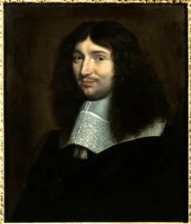 Porträtt av Jean Baptiste (Jean-Baptiste) Colbert (1619-1683), finansdirektör för Ludvig XIV”” Målning av Philippe De Champaigne (1602-1674). Reims, Museum of Fine Arts. Nämnas måste: Reims, Museum of Fine Arts