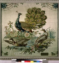 ”Påfågeln”. Gobeläng av Philippe de Lassalle (1723-1805), 1770, Eremitaget, Sankt Petersburg