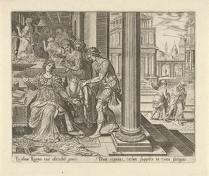 Ester får höra av sina pigor att Mordokai bär sorgekläder History of Esther (serietitel)