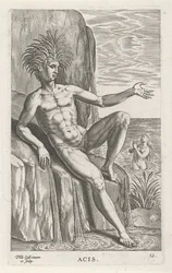 Riviergod Acis Ess (titel på objekt) Rivier- en zeegoden (serietitel) Eleganta porträtt av de marina halvgudarna och Amnicus-sälarna (serietitel)