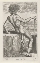 Riviergod Donau Danvbivs (titel på objekt) Rivier- en zeegoden (serietitel) Eleganta porträtt av de marina halvgudarna och Amnicus-sälarna (serietitel)