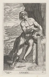 Riviergod Ligeris Ligeris (titel på objekt) Rivier- en zeegoden (serietitel) Eleganta porträtt av de marina halvgudarna och Amnicus-sälarna (serietitel)