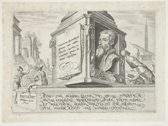 Titel, i mitten Heemskercks porträtt