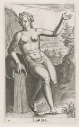 Vattennymf Largia Largia (titel på objekt) Stroom en waternimfen (serietitel) Oceanitidnymfer, epihidrid potamidus naiad (serietitel)